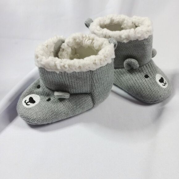 Carter's Just One You Toddler Infant Walker Bear Knit Snow Bootie Boots sz: 3-6M - Picture 4 of 8